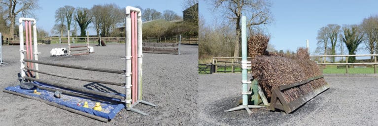Water tray and bullfinch fences are found in working hunter shows