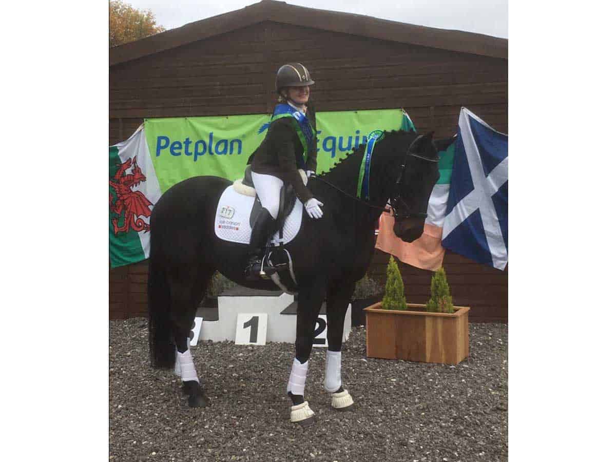 Heather Hopkinson and Brackenspa Houdini (Harry) competed in the Novice Bronze class last year at Aintree Equestrian Centre