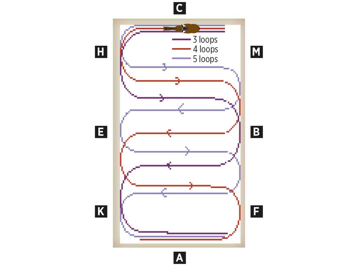 Serpentine exercises diagram