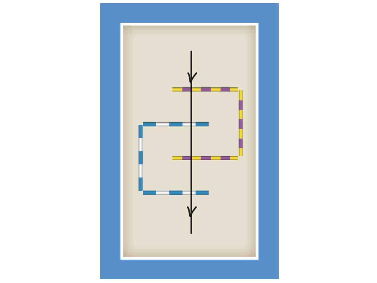 Maze in-hand polework maze set-up diagram