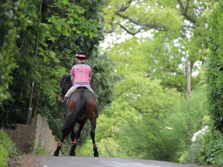 Horse spooking out hacking