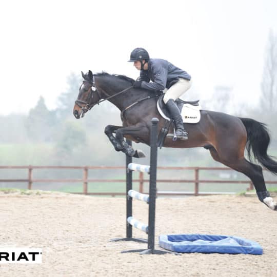 Nick Gauntlett jumping an upright with water tray