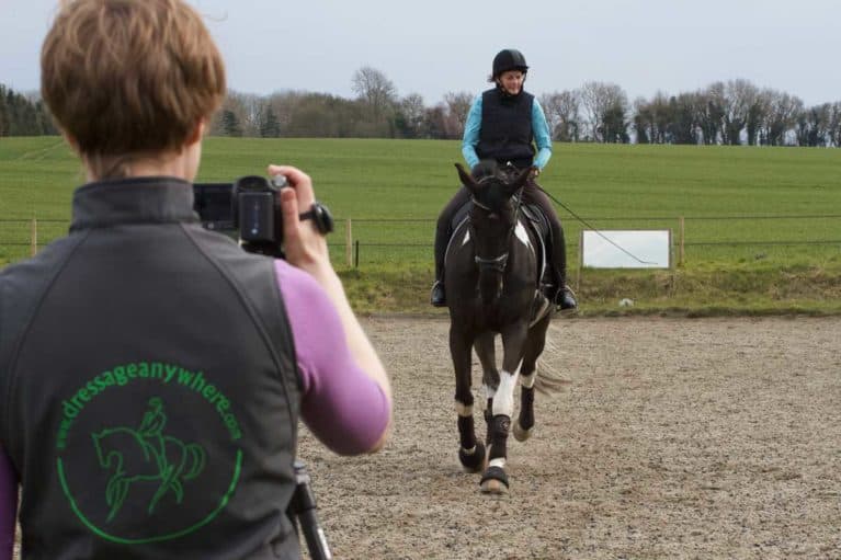 Filming a test for Dressage Anywhere