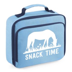 Grazing Horse Cooler Lunch Bag, blue