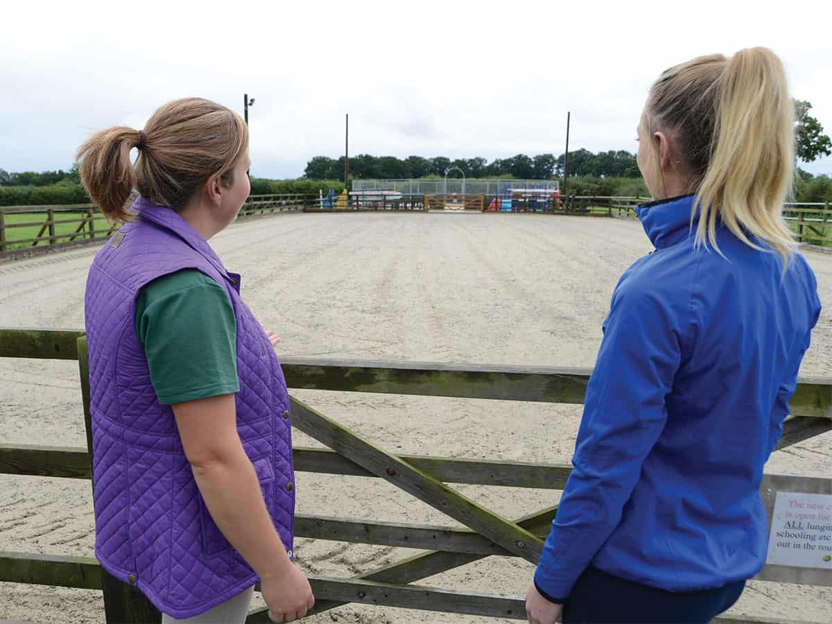 Arena facilities at a yard