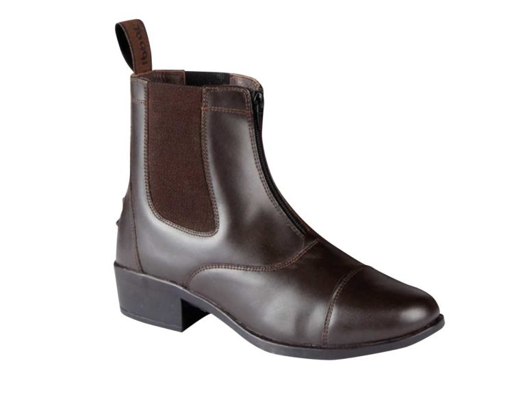Toggi Ascot Leather Jodphur Boots front Zip closure Paddock Boots 