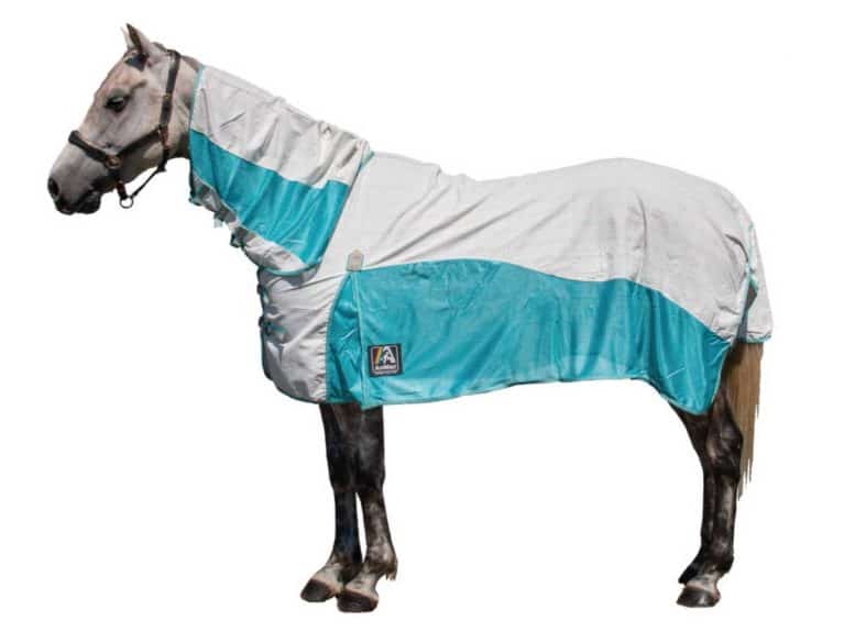 Amazing Grey Fly Rug With Neck mesh super comfort Best On Horse NEW! 