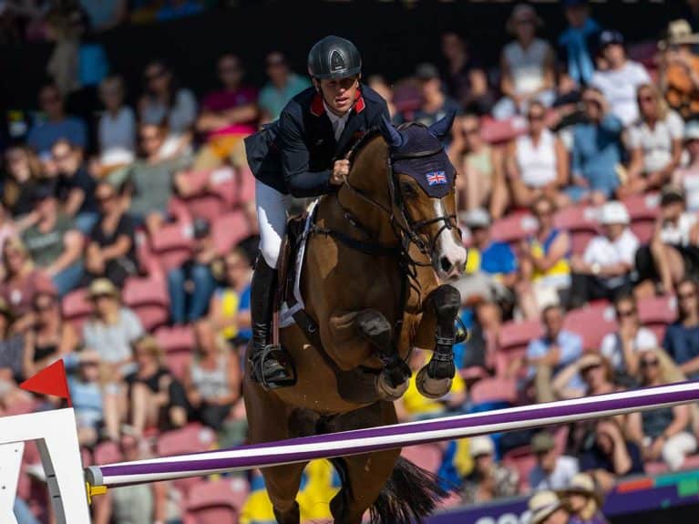 Scott Brash and Hello Jefferson stand second after day one’s World Championship showjumping action © British Equestrian / Jon Stroud Media