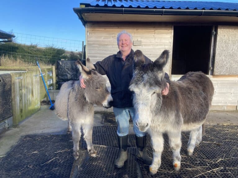 Mike with Bob and Raffles
